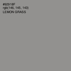 #92918F - Lemon Grass Color Image